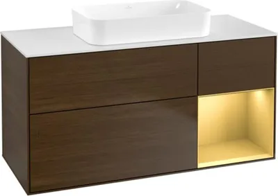 Produktbild von Villeroy & Boch V&B Waschtischunterschrank FINION 1200x603x501mm m Apl. Gl wh ma Regalelem