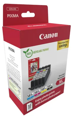 Produktbild von Canon CLI-581XL BK/C/M/Y Photo Value Pack