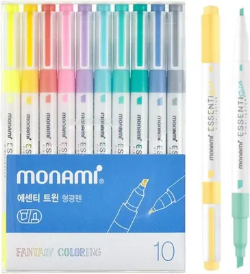 Image de Monami Essenti Twin - Set de surligneurs double face Fantasy Colouring, 10 pièces