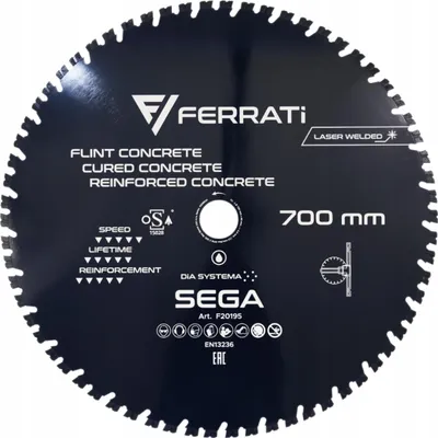Image de Ferrati Sega 700 mm Disque à tronçonner diamanté