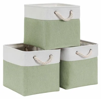 Image de Boîtes de rangement cubiques, 25 x 25 x 25 cm, lot de 3