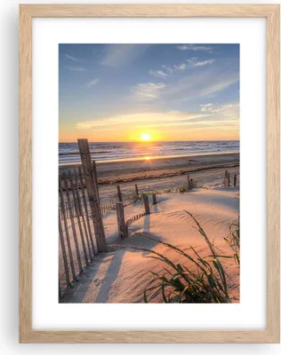 Produktbild von Gerahmtes Poster - Rahmen in heller Eiche - Westen Sonne Düne - 30x40 cm - Wand Bild - Wanddeko - Wandbilder - Wandposter - Bilderrahmen - Bilder - Kunstdruck - Wandbild - P2NPA30x40-4219
