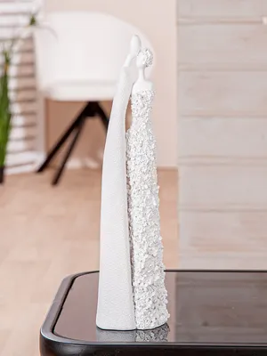 Obrázok produktu pre Gilde, figúrka, pár, motív kvetov, umelá živica, biela, balenie 3 ks, výška: 32,00 cm, šírka: 8,50 cm, hĺbka: 8,50 cm, kód: 57620