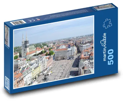 Zdjęcie produktu dla Puzzle 500 Panorama Zagrzebia - Chorwacja - martinpuzzle