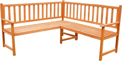 Produktbild von Mucola Gartenbank Gartenmöbel Sitzbank Eckbank Holzbank Parkbank Sitzgarnitur Sitzer Imprägniert Garten Outside Naturbelassen Robust Massiv