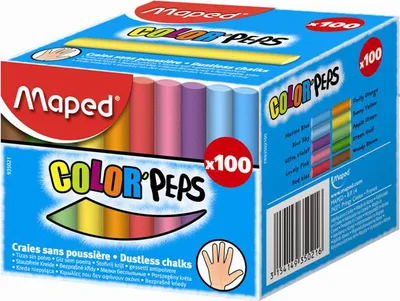 Immagine prodotto di Maped 935021 Gesso per lavagna COLOR'PEPS rotondo colori assortiti