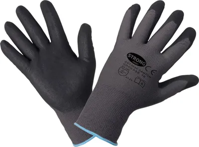 Produktbild von Stronghand Canton Handschuhe grau/schwarz CAT 2 EN 388 Gr. 10
