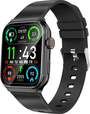 Immagine prodotto di Akashi, Smartwatch Bluetooth per il monitoraggio delle chiamate in vivavoce, nero
