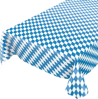 Produktbild von Tischdecke Wachstuch Gestreift Blau Robust Wasserabweisend Breite 140 cm Länge 140 cm