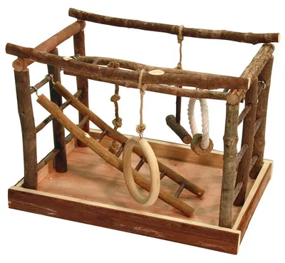 Immagine prodotto di Area giochi per bambini: altalena, scaletta, corda di cotone, anello. Dimensioni: 35 x 25 x 25 cm