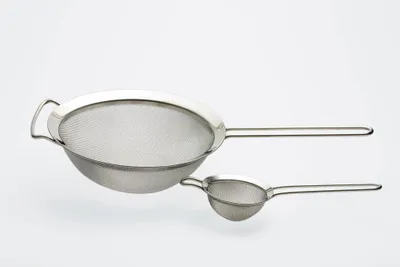 Sieb aus Edelstahl, 24 x 10 x 10 cm, silber, spülmaschinengeeignet