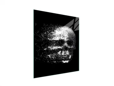 Produktbild von Glasschneidebrett 45x52 Totenkopf