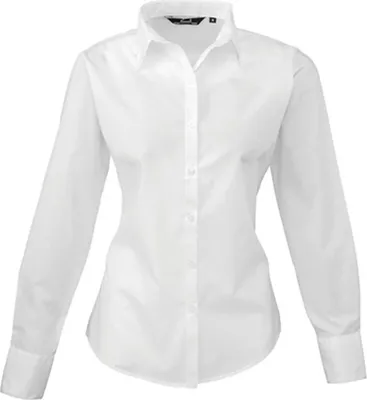Image de Premier Workwear - Chemisier en popeline à manches longues pour femmes