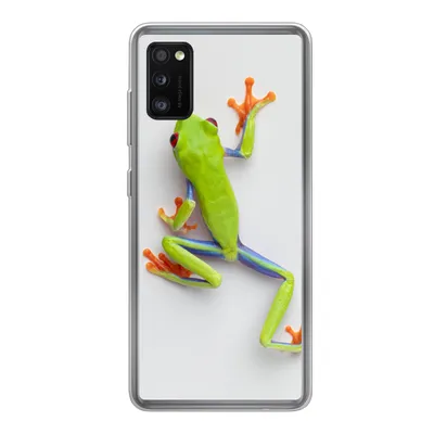 Produktbild von MuchoWow® Handyhülle Schutzhülle Hülle für Samsung Galaxy A41 Frosch - Tiere - Grün Silikon Softcase Handy Hülle - Mobiltelefon