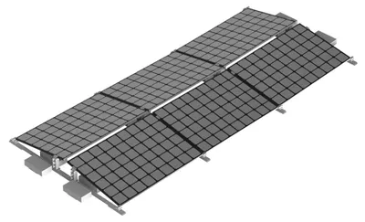 Produktbild von Offgridtec Flachdach Befestigungsset Ballast Montagekit Ost-West 6 Module