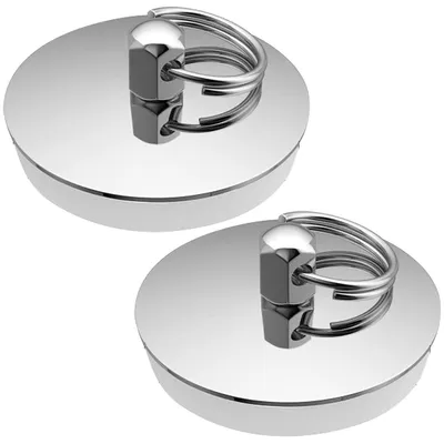 Produktbild von 2 Badewannenstöpsel 42–46 mm, Universalstöpsel für Badewanne, Küchenabfluss, Waschbecken, Spüle, Edelstahl