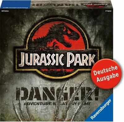 Produktbild von Ravensburger 20965 - Jurassic Park - Danger! - Deutsche Ausgabe des Strategiespiels mit Nervenkitzel für 2-5 Spieler ab 10 Jahren