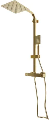 Immagine prodotto di Sistema doccia termostatico - Colore oro - Miscelatore in ottone - Doccia a pioggia