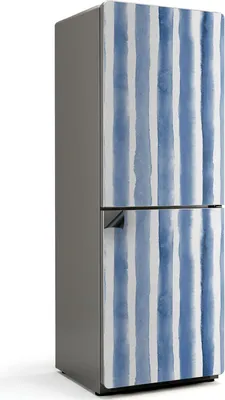 Produktbild von Vertikale Aquarellstreifen – Magnetische Kühlschrank Abdeckung – Dekorfolie magnetisch Küche – Kühlschrank Magnet Deko – selbstklebende Magnettafel – Magnetfolie für Kühlschranktür – 70x190 cm