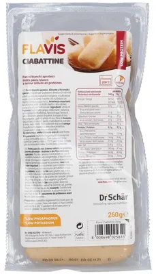 Immagine prodotto di Flavis Ciabattine Panini Bianchi Aproteici 4 Pezzi Da 65 G