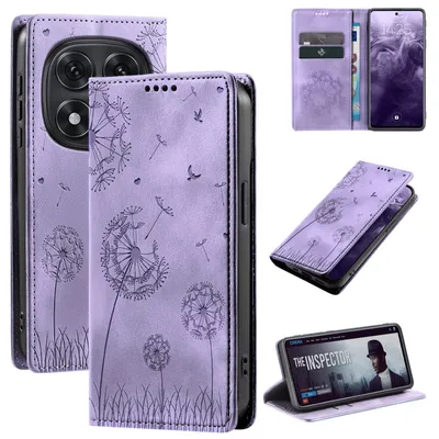 Produktbild von Handyhülle für Xiaomi Redmi Note 15 / 15 5G RFID Schutz Klapphülle Case Cover Design Blume Pusteblume Schutzhülle Farbe: Violett