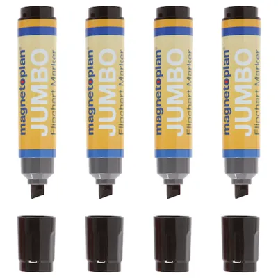 Produktbild von Jumbomarker schwarz 4St