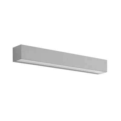 Produktbild von Lucande LED-Außenwandlampe Lengo, 50cm, silber, down, 3.000K