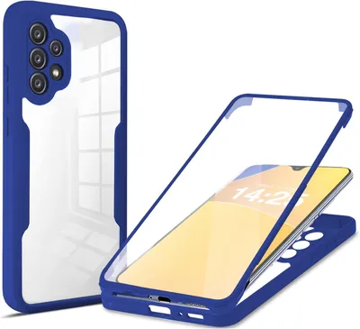 Produktbild von 360 Grad Rundum Schutz Handyhülle für Samsung Galaxy A13 5G Full Cover Vollschutz Case Farbe: Blau