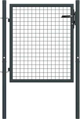 Produktbild von Maschen-Gartentor verzinkter Stahl 100 x 75 cm Grau