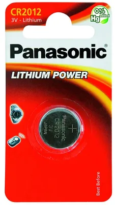 Productafbeelding van Panasonic CR2012, lithiumbatterij, 3V, 55 mAh, 1,4 gram