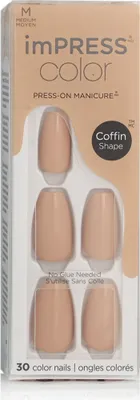 Zdjęcie produktu dla KISS imPRESS color Press-On Manicure M (506 Latte) 30 ks