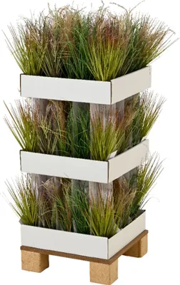 Produktbild von Künstliche Gräser 10x30cm im Topf 1 Stück sortiert