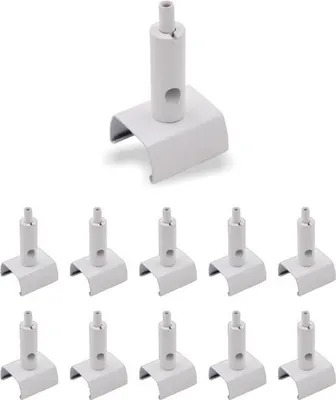 Produktbild von 10x Drahtseilhalter / Gripper 15, mit Clip für UNIPRO 3-Phasen-Stromschienen | weiß