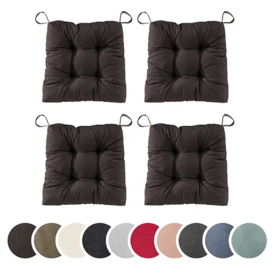 Immagine prodotto di sleepling - Set di 4 cuscini per sedia, cuscini per seduta, per interni ed esterni, 40 x 38 cm, castagno