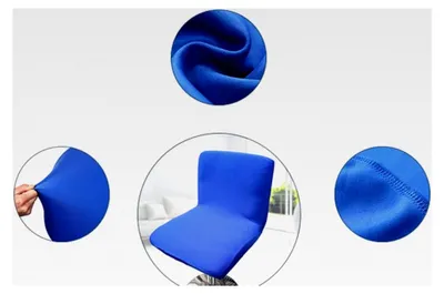 Produktbild von Stuhlbezüge für Barhocker mit Rückenlehne, Stretch Bezug für Drehstuhl und Esszimmerstuhl (Schwarz)