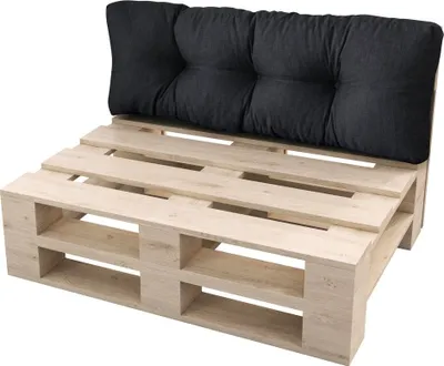 A pallet sofa cushion set on a white background.