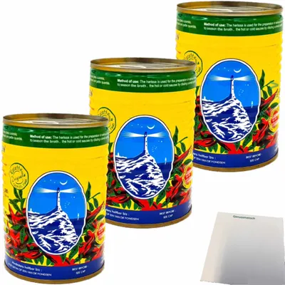 Produktbild von Le Phare Du Cap Bon Harissa 1/2 3er Pack (3x380g Dose) + usy Block