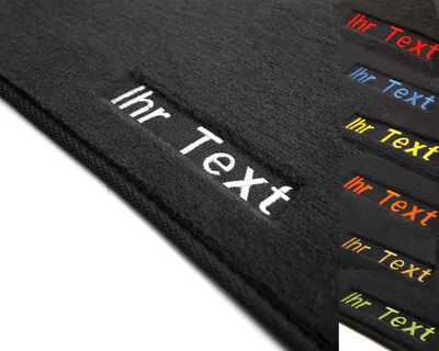 Produktbild von Fußmatten Ford Fiesta / ST MK7 (Bestickt) Original Qualität Velour 4-teilig, mit Text Namen Wunschtext