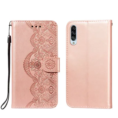 Immagine prodotto di Custodia protettiva per Samsung Galaxy A90 5G, tipo portafoglio, con cover a 360 gradi, color rosa