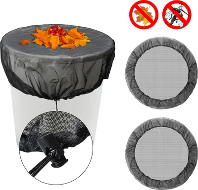 Produktbild von Clanmacy Regentonnen Netz 8 Stück Polyester Abdeckung für Regentonne mit Zugkordel 95 cm für Eimer im Garten Verstellbares