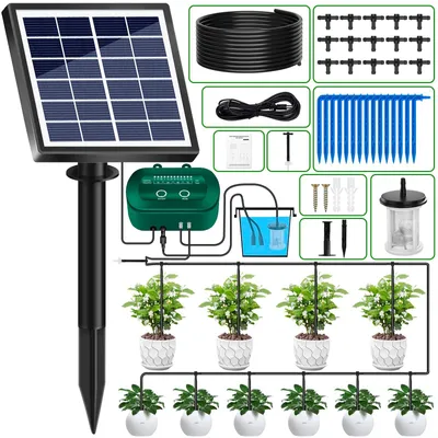Solar-Bewässerungssystem mit 15 Micro-Düsen, automatisch