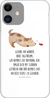 Produktbild von Mr. & Mrs. Panda Iphone 11 Handyhülle Hund Marienkäfer - Weiß - Geschenk, Positiv, Pro, Mischling, Hülle, Zuversichtlich, Handy Schutzhülle, Cover, Mischlingshund