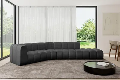 Produktbild von ALTDECOR Modulares Sofa Ecksofa in L-Form - Tilmo-L1 - 399x194x70 cm Schwarz - Corner modular Sofa Eckcouch Couch Wohnlandschaft Cauchsofa Bodensofa Polstersofa