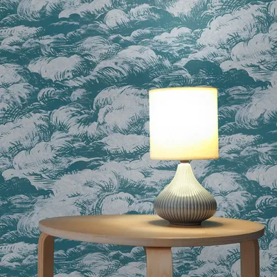 Produktbild von TADESSI Tapete Vintage M1-No.535 Vliestapete Blau Weiß Wolkentapete Ausgefallen Wohnzimmer Schlafzimmer Küche