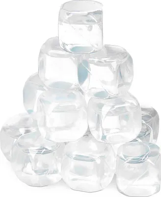Produktbild von 18x EISWÜRFEL Set aus Kunststoff Wiederverwendbar Kühlstein Weinkühler Kühlsteine Kühlwürfel Kühlwürfel  Getränk Eisformen Eis Cube Würfel 36