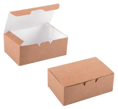 75 Kraftkarton-Geschenkboxen L, Einweg, 900 ml, 150x90x70 mm