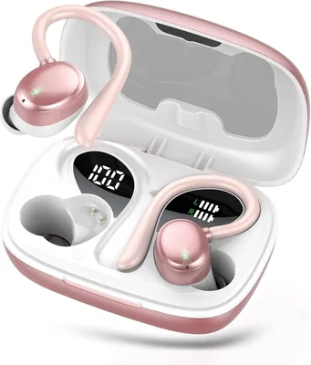 Produktbild von In Ear Kopfhörer Bluetooth 5.3 mit HD Mic, mit 4 ENC Klarer Mic, 72 Std Kabellose Kopfhörer mit Tiefer Bass,IPX7 Wasserdicht Ohrhörer mit Ohrhaken