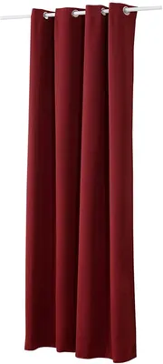 Image de Rideau occultant avec œillets, 250 g/m², couleur bordeaux, dimensions : 135 x 245 cm