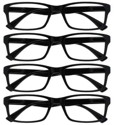 Obrázok produktu pre OPULIZE Čítačové okuliare, spoločnosť Schwarz, model Leser, balenie 4 kusov, uni, UVR4092BK, dioptrie +2,50