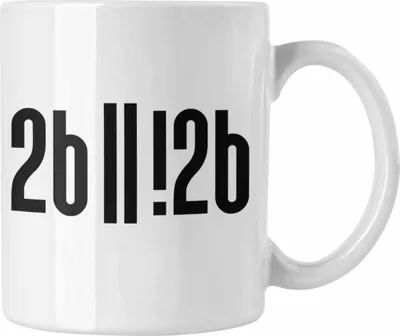 Produktbild von Trendation - Sein Oder Nicht Sein Tasse Geschenk Spruch für Informatiker Programmierer Geschenkidee (Weiß)